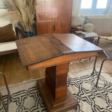 Double art deco oak desk
