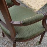 2 fauteuils cabriolet trianon louis xvi