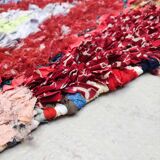 Moroccan Berber rug Boucherouite vintage 2.58x1.55m