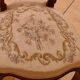 Pair of Louis XV chairs – carved wood & antique upholstery – late 19th century