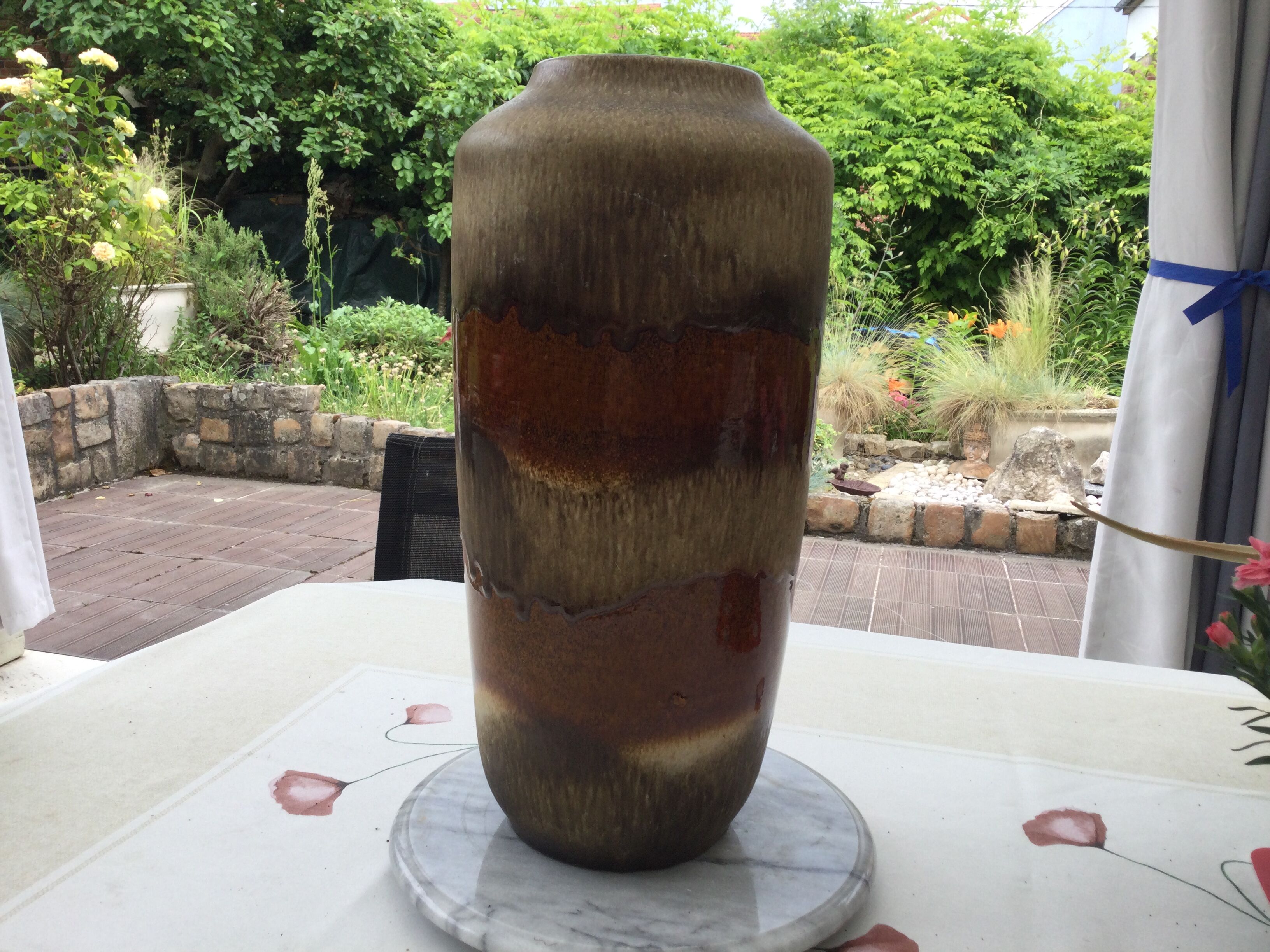 Glazed stoneware vase West Germany Scheurich