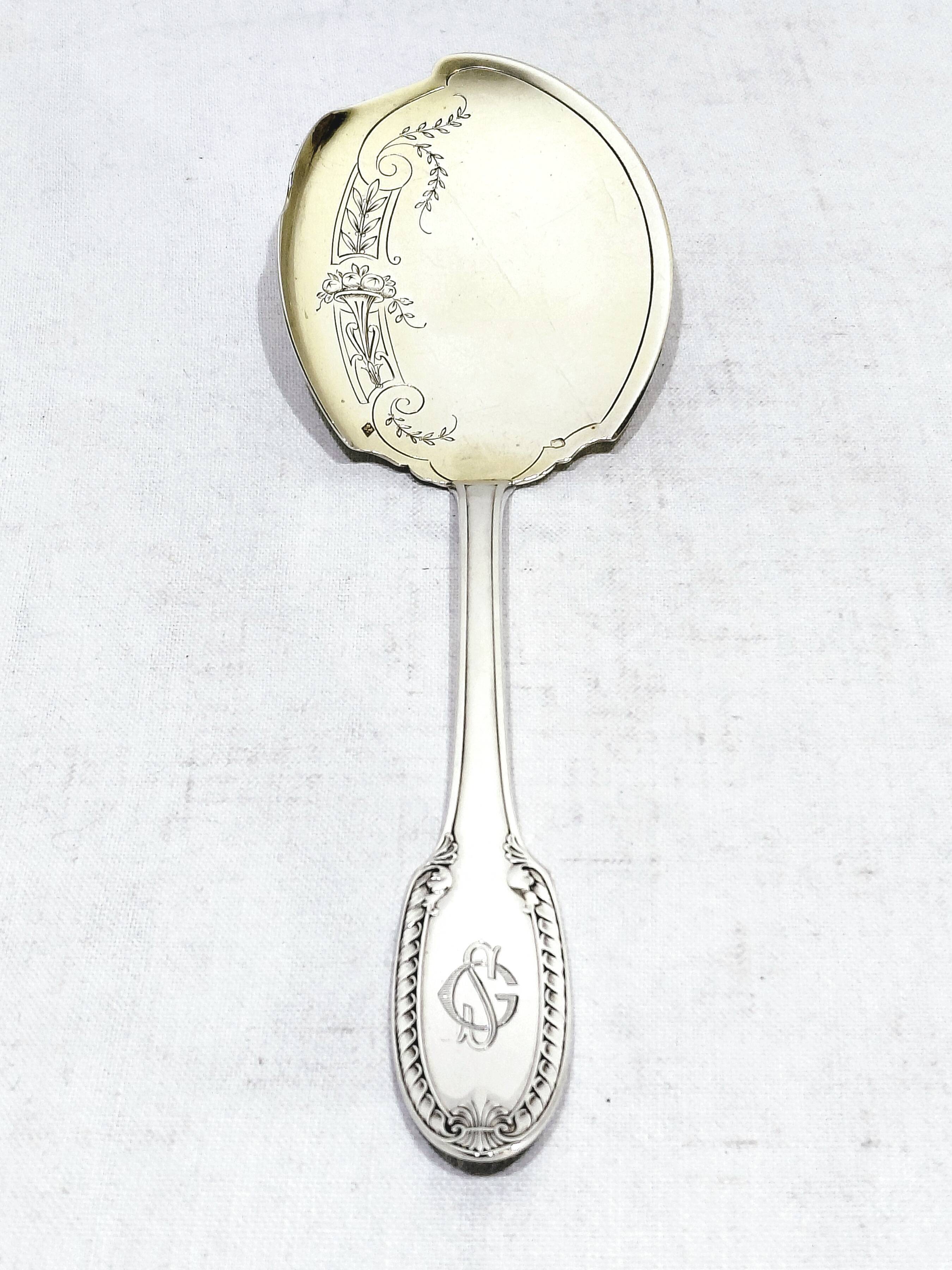 Ravinet Denfert - couverts de service a glace argent et vermeil