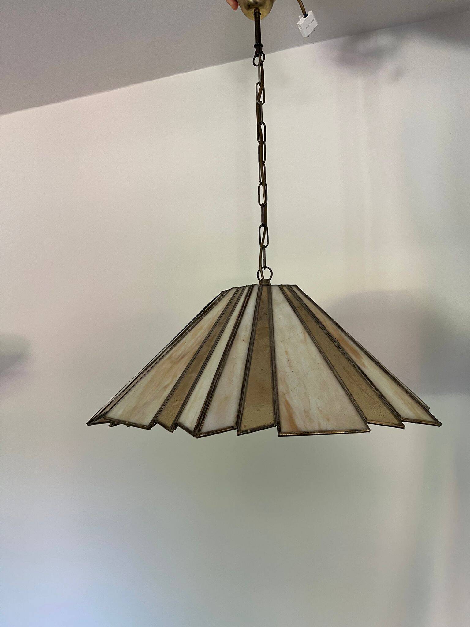 Tiffany glass art deco pendant light