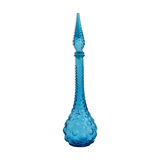 1960s turquoise blue glass bottle