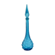 1960s turquoise blue glass bottle