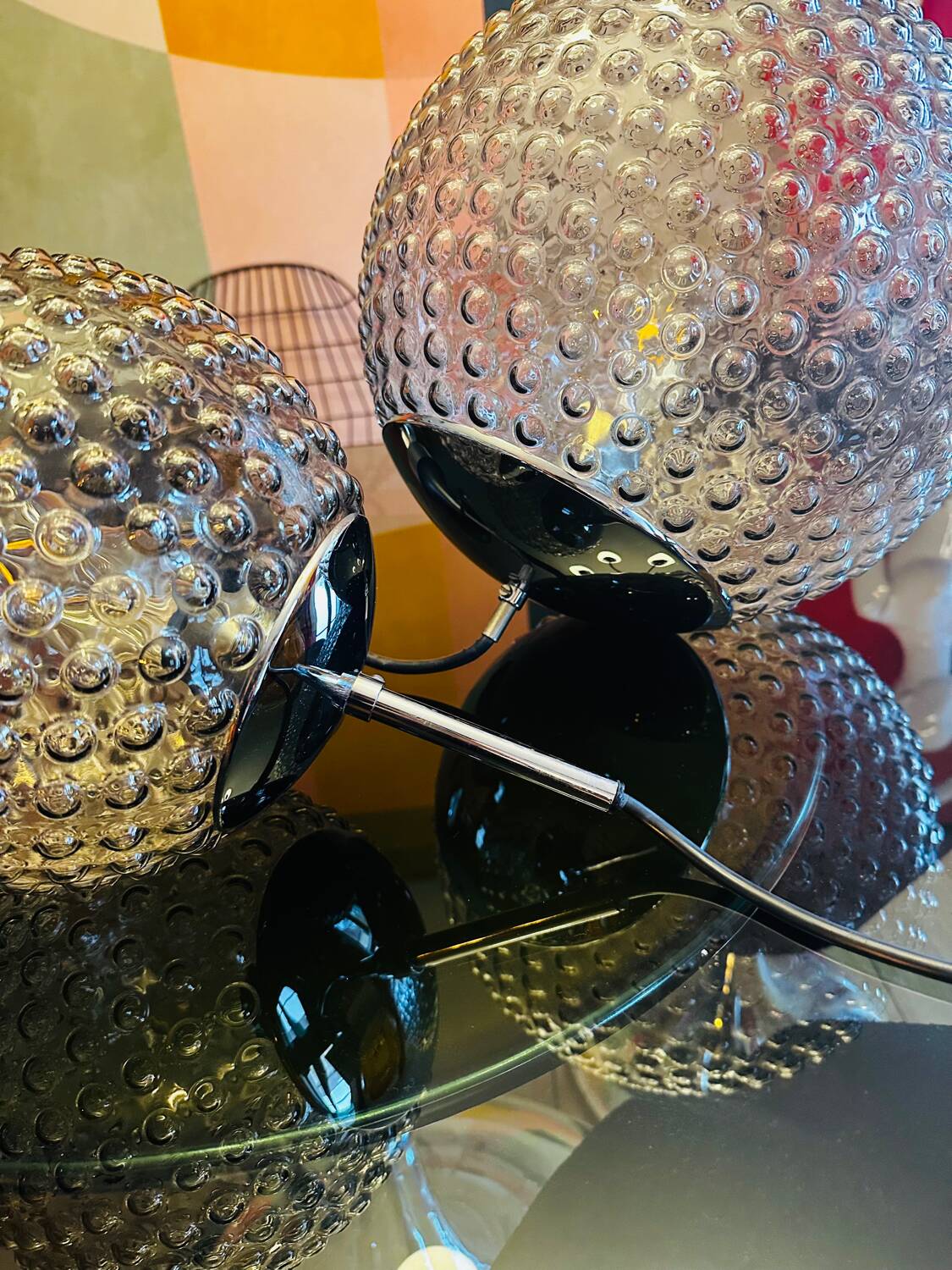 Pair of vintage chandeliers Design Motoko Ishi Rolf Kruger