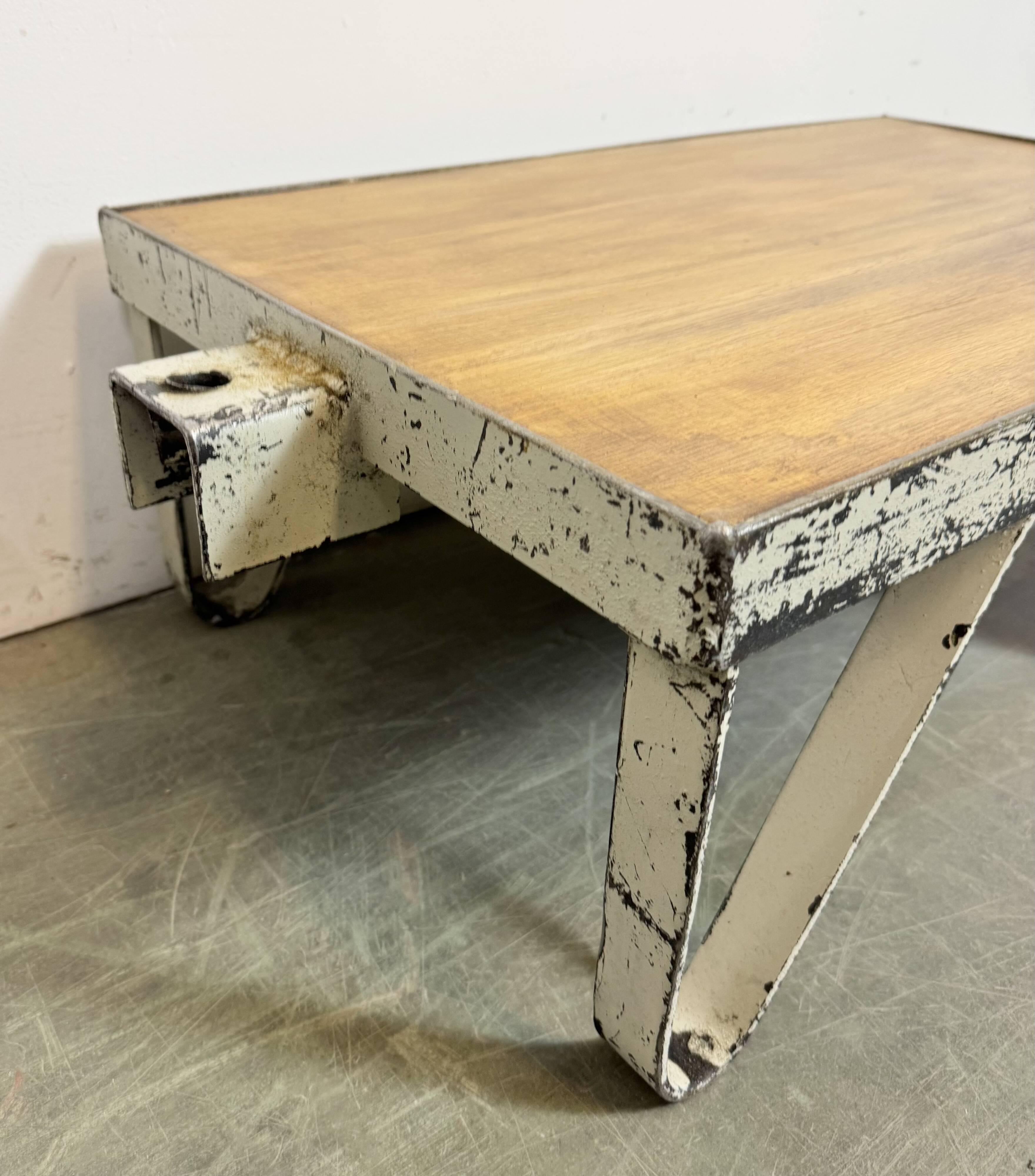 Grey Industrial Coffee Table Cart, 1960s