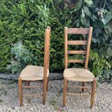 Set of 4 straw chairs
