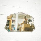 Art deco beveled mirror 65 x 42cm