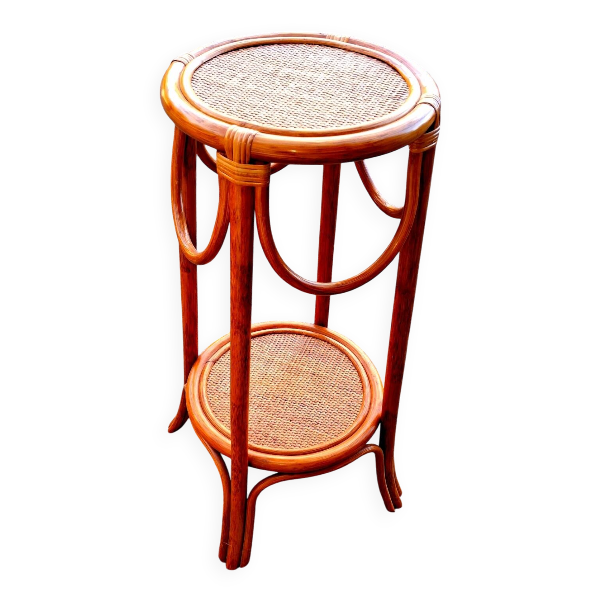 Vintage rattan stool