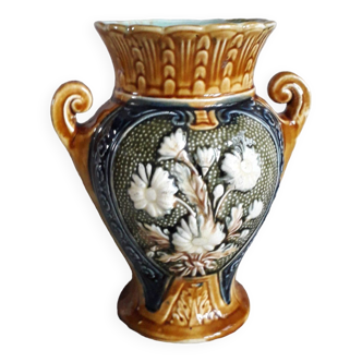 Vase vintage en barbotine