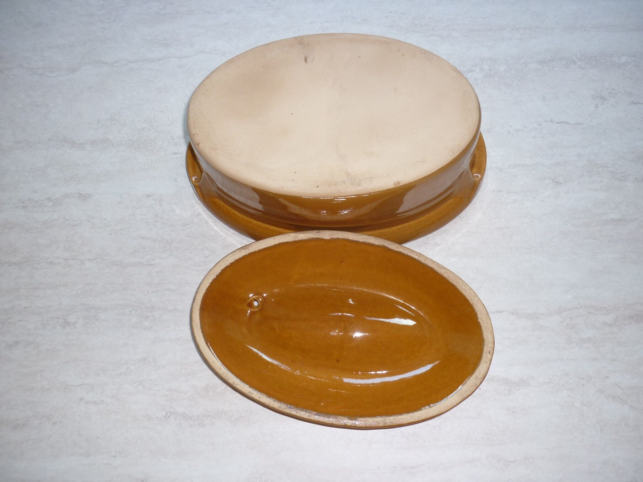 Terrine ovale 27 cm pour pâté ou mijoter 1960