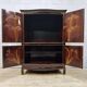 Vintage Chinese red and gold cabinet with flowers and birds (lacquer cabinet)