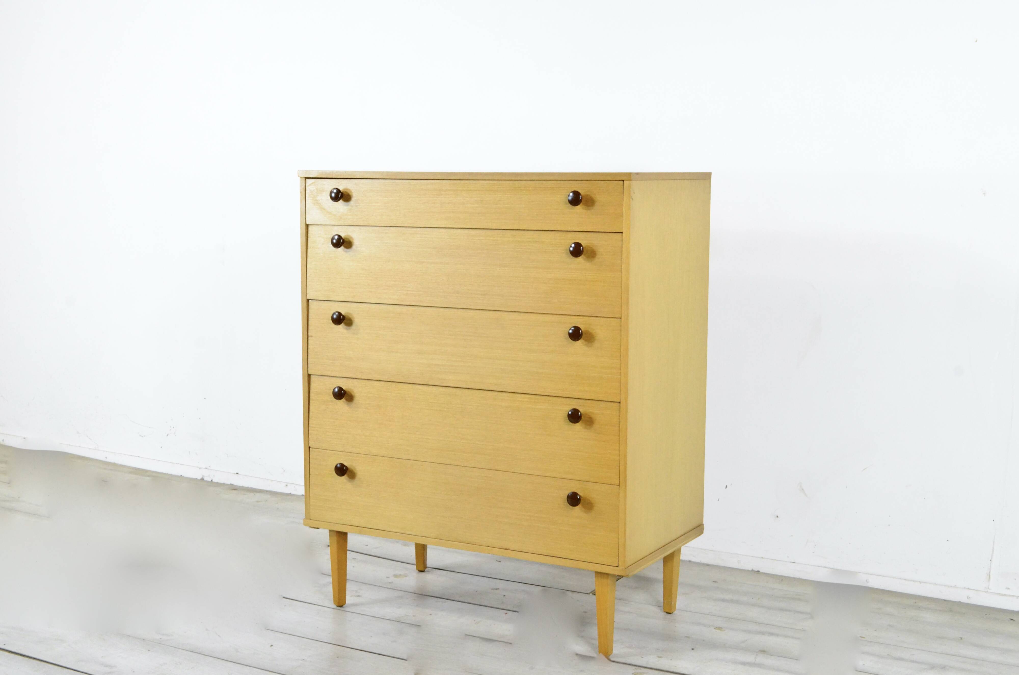 Midcentury 'Avalon' Teak Tallboy / Chest Of Drawers. Vintage Modern