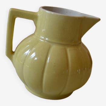 Lemon-shaped ceramic pitcher