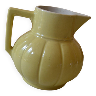 Lemon-shaped ceramic pitcher