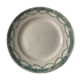 Plat ancien vert Moulin des Loups et Hamage modèle Provence XXème siècle