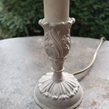 Lampe de chevet pied patiné