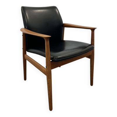 Fauteuil Mid-Century en Teck par Grete Jalk pour Glostrup, Danemark, 1960s