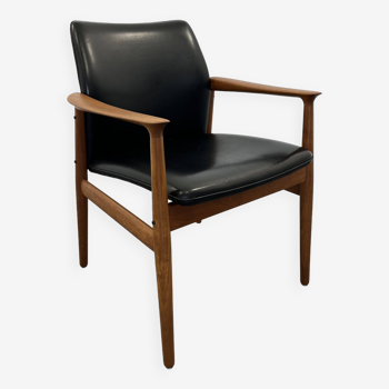 Mid-Century Danish Teak Armchair by Grete Jalk for Glostrup, 1960s