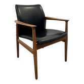 Mid-Century Danish Teak Armchair by Grete Jalk for Glostrup, 1960s