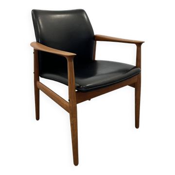 Mid-Century Danish Teak Armchair by Grete Jalk for Glostrup, 1960s