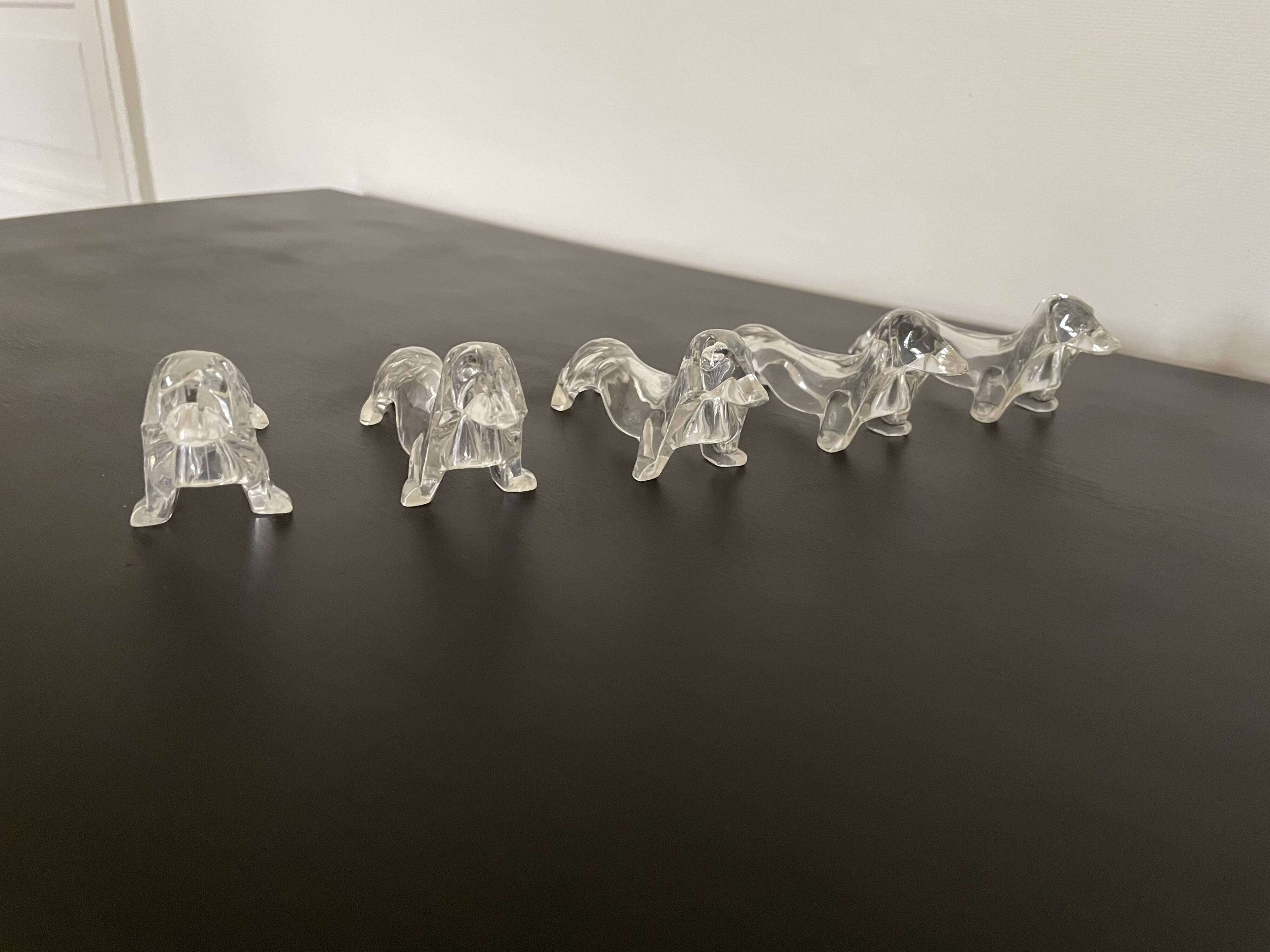 Transparent dachshund knife holder