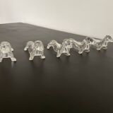 Porte couteaux teckels transparents