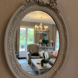 Old mirror patinated chic countryside