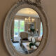 Old mirror patinated chic countryside