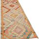 Turkish Handwoven Vintage Herki Kilim 90 cm x 322 cm
