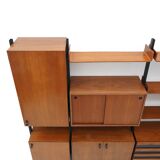 Teak bookshelf with four compartments, 1960s