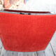4 Chrome chairs in vintage orange velvet