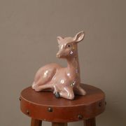 doe ceramic porcelain collection iridescent pink bambi vintage decoration kitsch 50s bohemian child