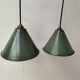 Enamelled sheet metal cone pendants