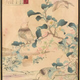 Woodblock with Birds
