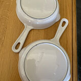 Lot de deux Poêles en fonte Le Creuset vintage