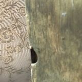 Antique console in wood and stucco
