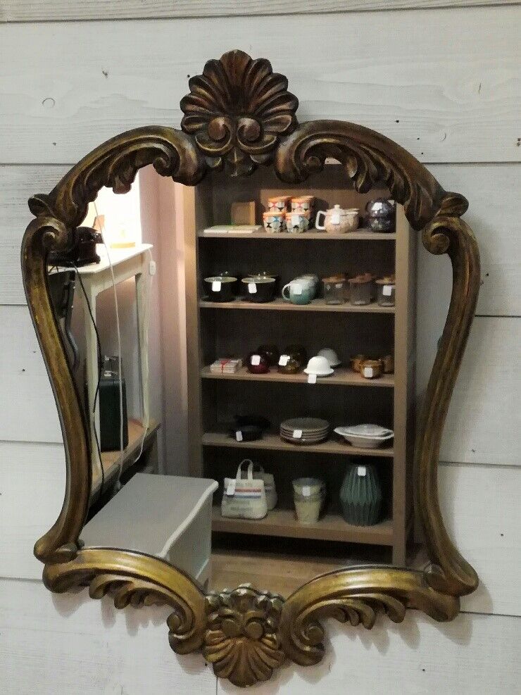 Golden mirror 77x56cm