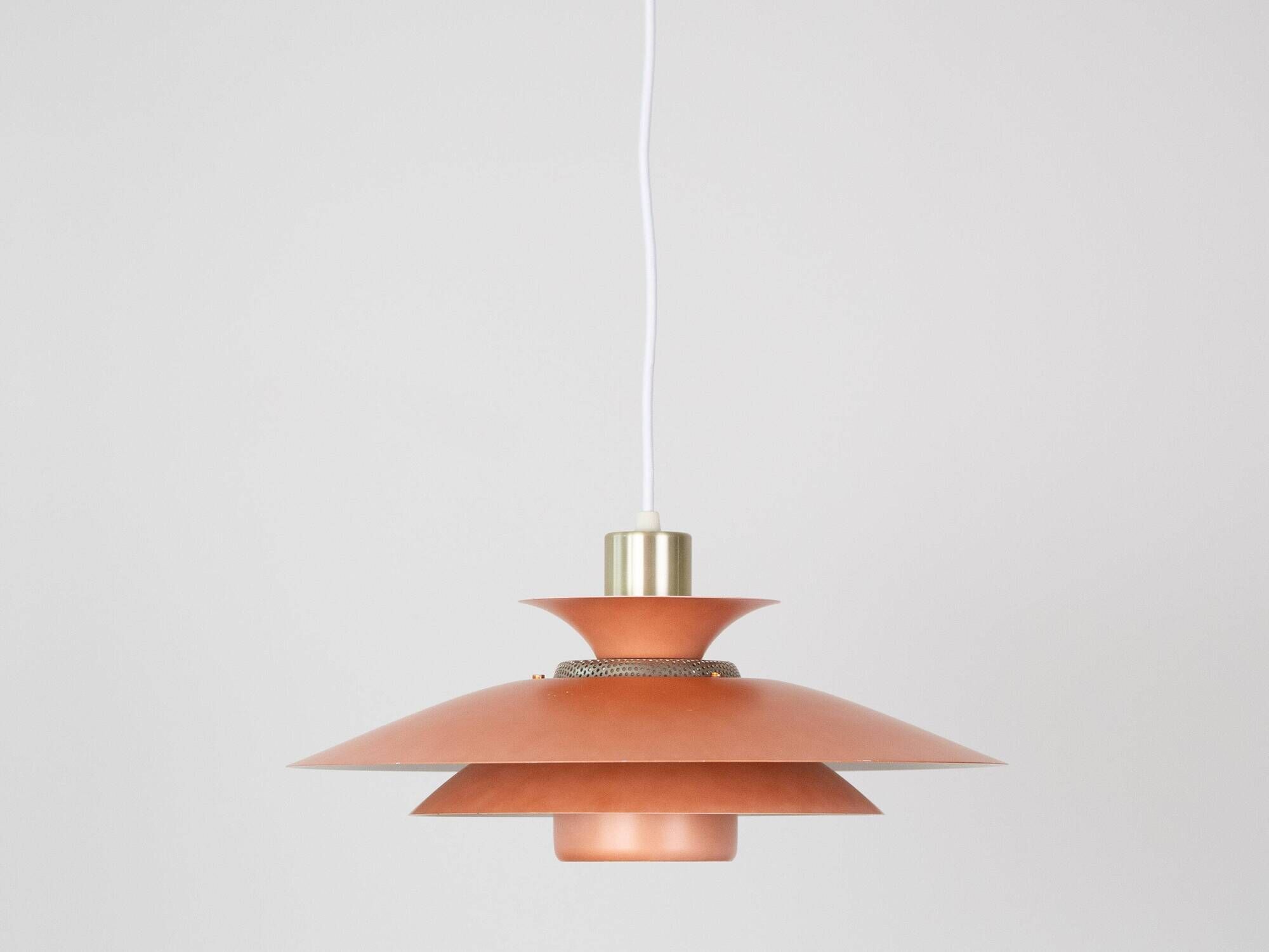 Danish vintage suspension lamp by Kurt Wiborg, Jeka, 1980s.