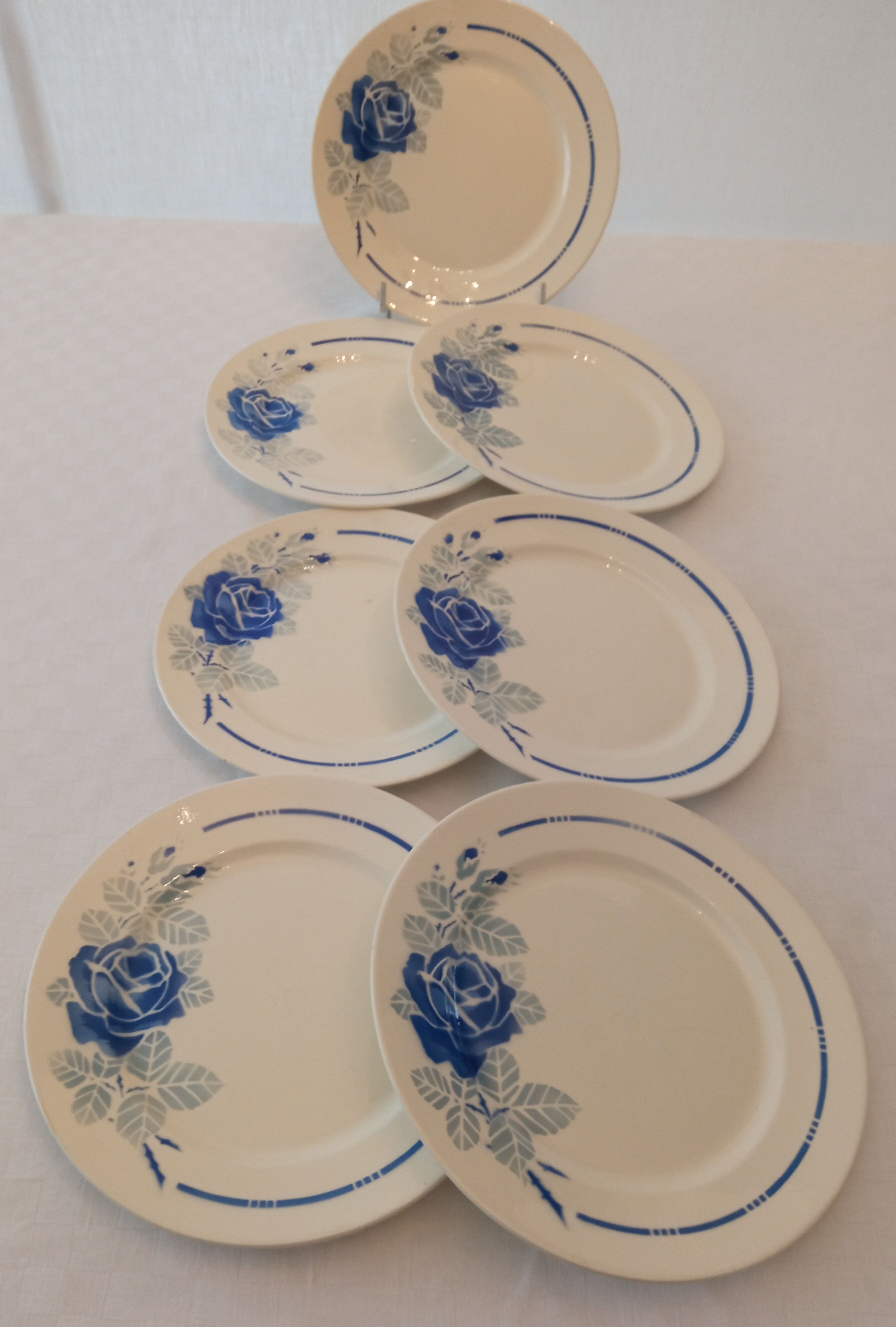 Flat plates in Badonviller earthenware