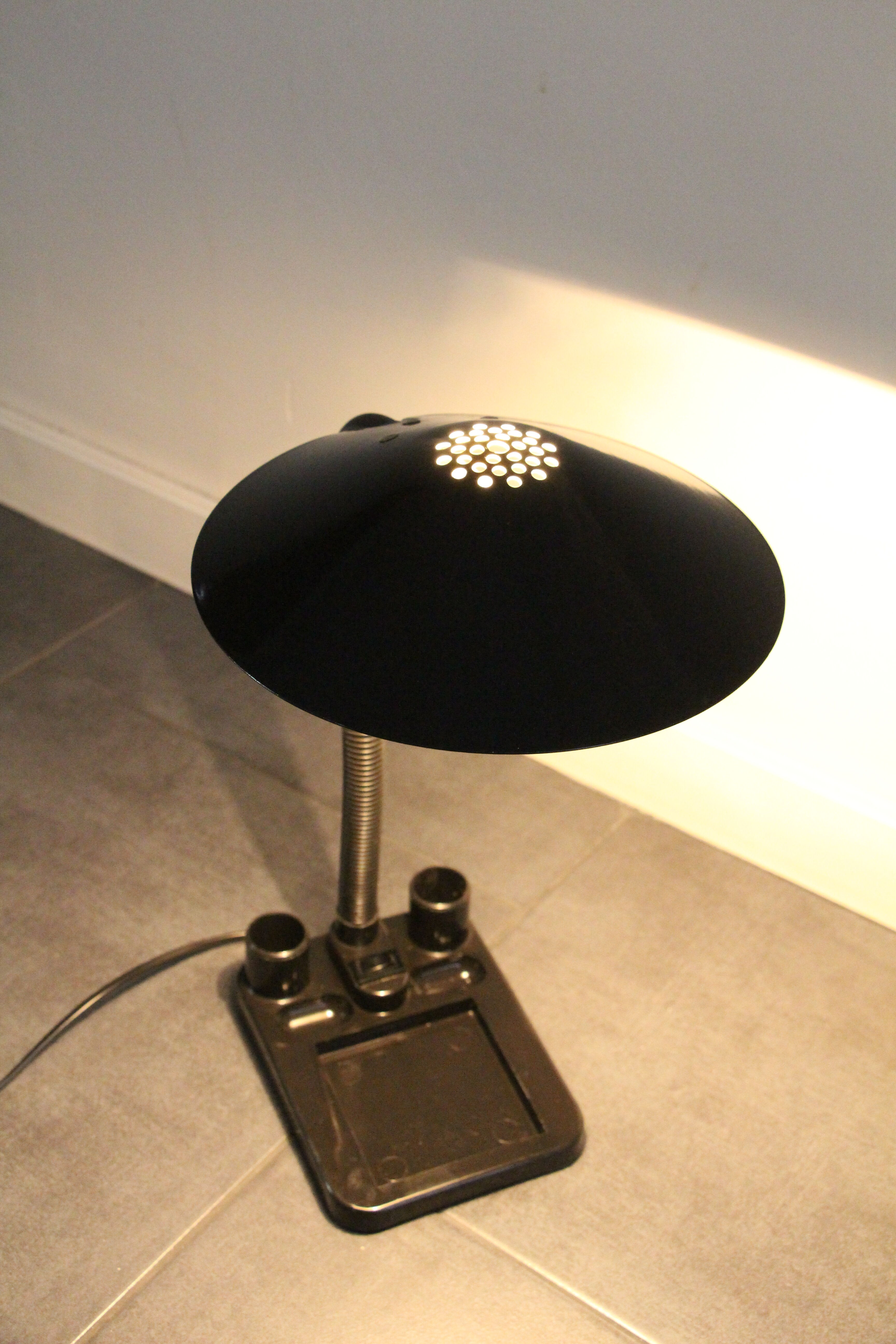 Black Aluminor desk lamp 80's