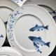Villeroy & Boch Pescara porcelain set blue fish 6 plates + dish