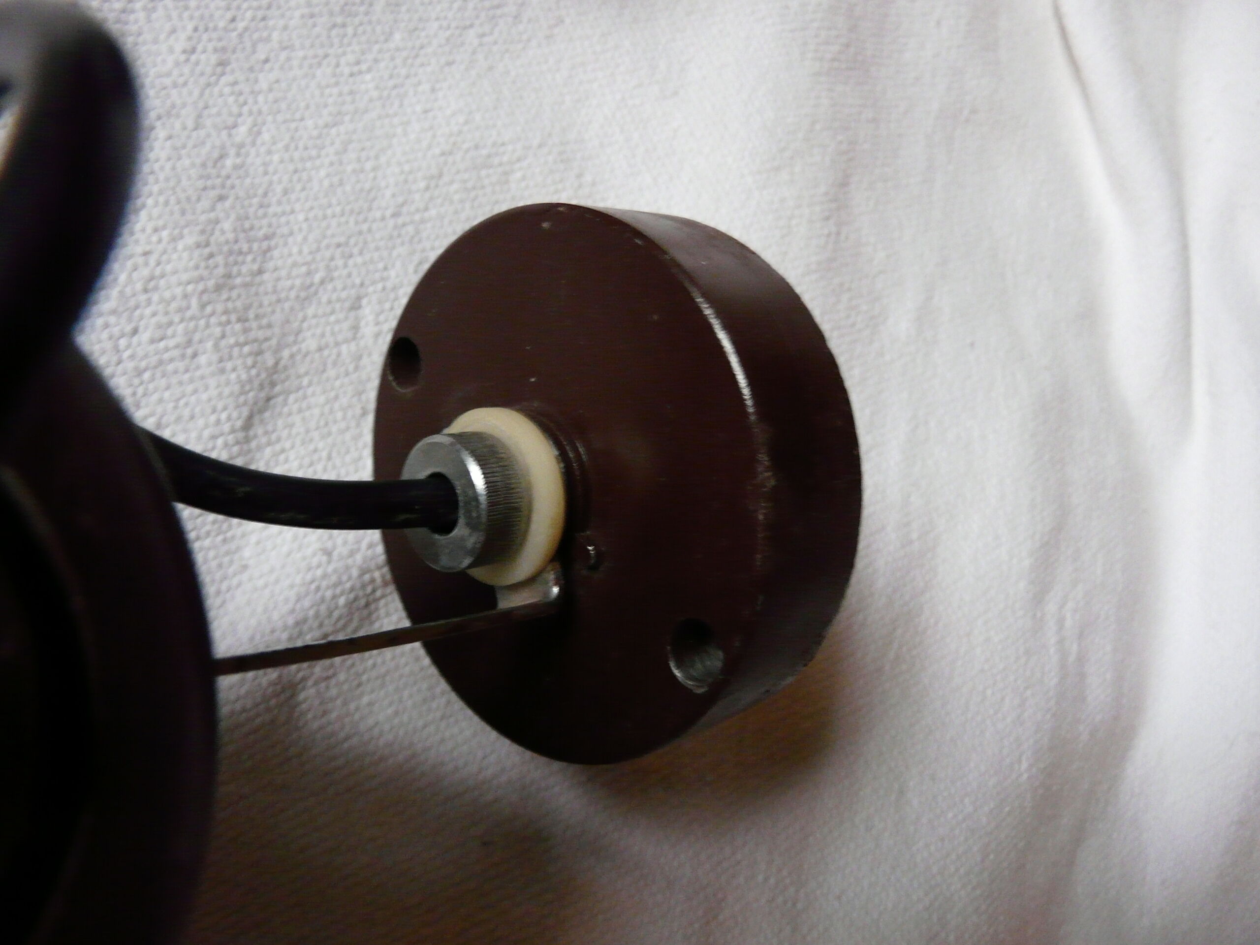 Pair of vintage brown metal spotlights