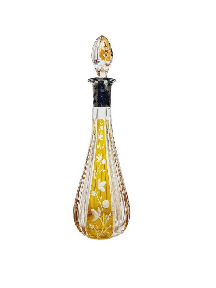 Art Deco crystal silver carafe, Denmark, 1930s