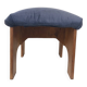 Brutalist velvet stool, 1970