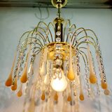 murano and crystal drops chandelier