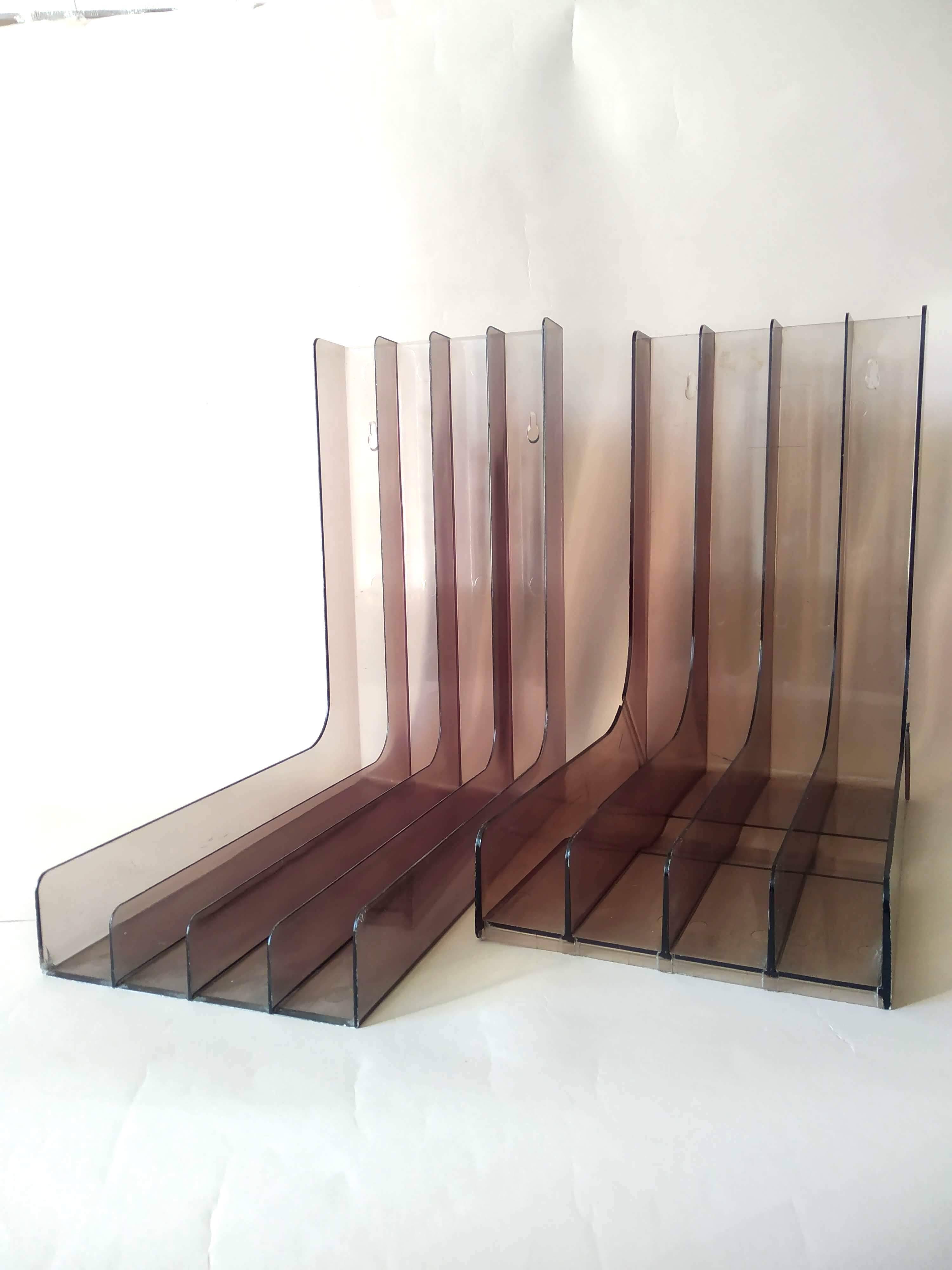 Set of 2 plexiglass vinyl record holders