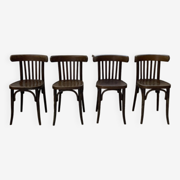 Set of 4 wooden bistro chairs