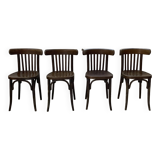 Set of 4 wooden bistro chairs